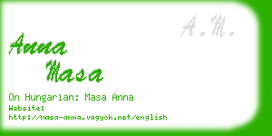 anna masa business card